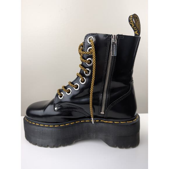 Dr Martens Jadon Max Platform Boots Patent Black Ladies 9 (UK 7) - Picture 6 of 11